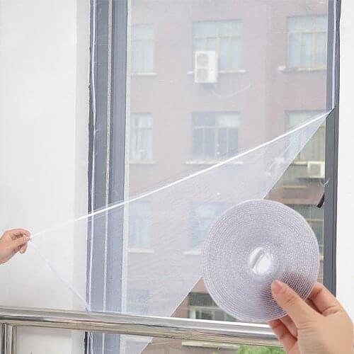 130 * 155cm white fly screen mosquito net net self-adhesive mosquito net window screen window anti-mosquito door fly net