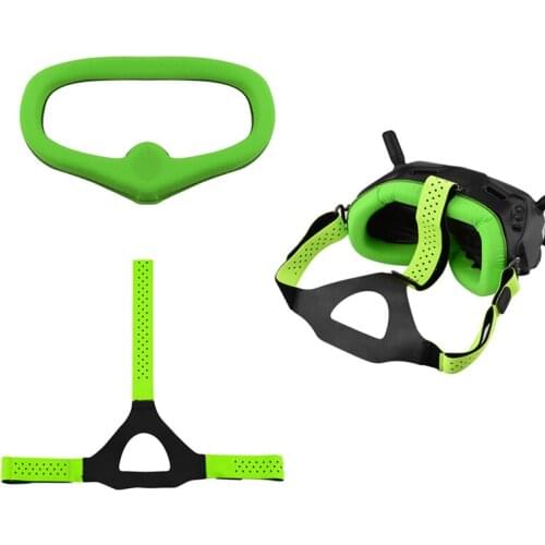2 in 1 For DJI FPV Goggles Eye Mask Protective Cover + Headband Breathable Head strap FPV flight glasses accessories