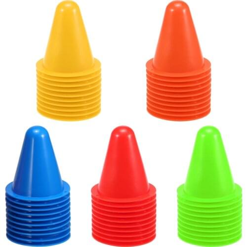 25PCS/50PCS 8CM Plastic Sport Training Traffic Cone Space Marker for Kids Outdoor Game Home Football Training Cone Soccer Sport