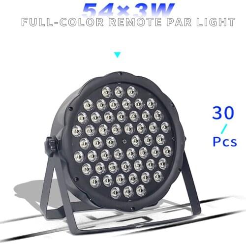 30units led par lights 54x3W DJ Par LED 54*3w lights R12,G18,B18,W6 Wash Disco Light DMX Controller effect