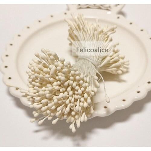 400PCS 1.5mm Mini Stamen Sugar Artificial Flowers For Wedding Home Christmas Decorations DIY Scrapbooking Box Craft Double Heads