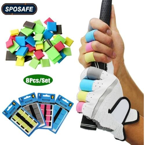 8Pcs Sports Golf Finger Silicone Support Sleeves Protective Cover Safety and Protection Performance Easy to Carry Men & Women