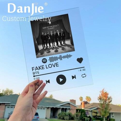 20x25cm Personalized Code Acrylic Music Board Personal Photo Couple Acrylic Spotify Scan Anniversary Album Plaque Friends Gifts
