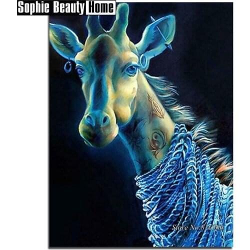 Diamond Embroidery Animal Giraffe Mosaic Crystal 5D Cross Stitch Full Drill Diamond Painting DIY Sticker Decor Pattern 187248