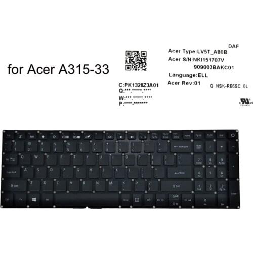 English laptop keyboard for Acer Aspire A315-33 A315-31 A315-21 A315-41 A715-72 US qwerty pc notebook keyboard sale NKI151707V