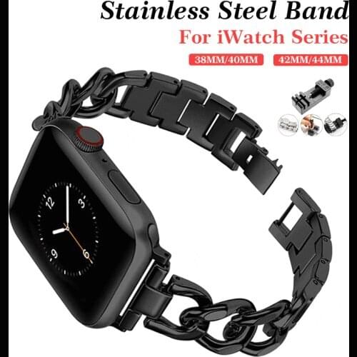Stainless Steel Band for Apple Watch Starp 6 SE 5 4 40mm 44mm Watch Bands For Iwatch Series 3 2 1 38mm 42mm Bracelet Accessories