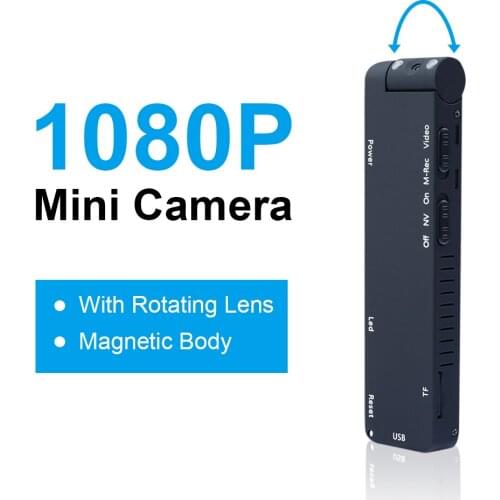 Mini Digital Camera HD Flashlight Micro Cam Magnetic Body Camera Motion Detection Snapshot Loop Recording Camcorder