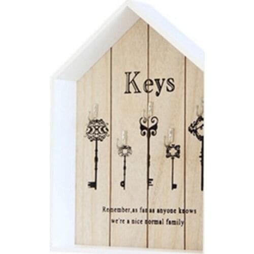 Entrance Wall Wooden Decorations Key Storage Box Wall Hanging Creative Home Nordic Small House Wall Storage