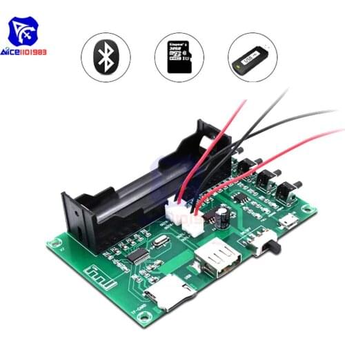 Diymore PAM8403 5W+5W Dual Channel Wireless Digital Bluetooth Receiver Audio Stereo Amplifier Module 18650 Charging Board DC 5V