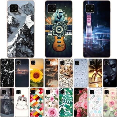 For SHARP-AQUOS-SENSE 4 Case Wolf Silicon TPU Fundas for Sharp Aquos Sense 4 Cat Animal Shell Bag Housing Phone Cases