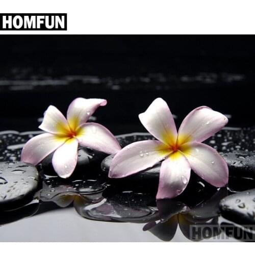 HOMFUN Square Round Drill 5D Diamond Painting Environmental Crafts Full Diamond Embroidery "Orchid Stone" Home decor A06692