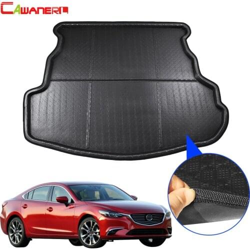 Cawanerl For Mazda 6 Sedan 2009-2017 Car Rear Trunk Mat Floor Tray Boot Liner Tail Luggage Carpet Cargo Kick Protection Pad