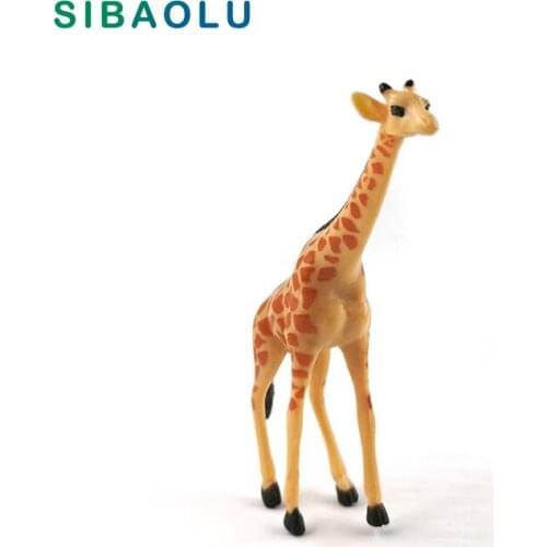 Small Giraffe Figurine Simulation Animal Model DIY Home Decor Figure Miniature Fairy Garden Decoration Accessories Modern Statue