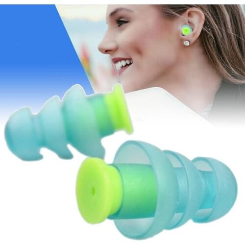 Mayitr 1 Pair Noise Cancelling Hearing Protection Earplugs For Concerts Musician Motorcycles Reusable Silicone Ear plugs