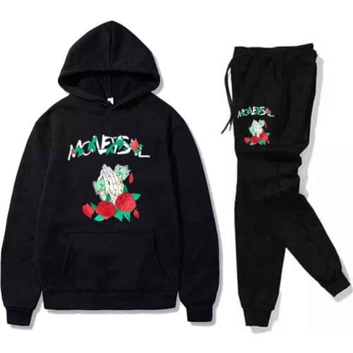 Mens Sets wholesale Thick Hoodie+Pants rose Sport Suits Casual Sweatshirts Tracksuit Sportswear Gyms Fitness trouser plus size