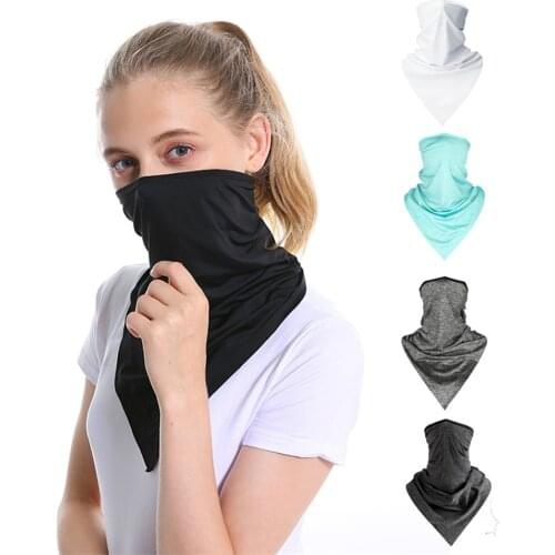 1PC Ice Silk Face Bandana Balaclava Neck Cover Breathable Headband Cool Scarf Wrap Outdoor Sports Fishing Cycling Accessory
