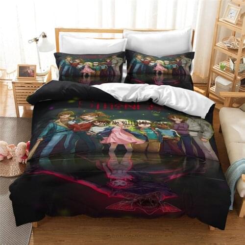 Hot Movie Stranger Things 3D Digital Print Home Textile Fashion Double Queen King Down Quilt Cover Pillowcase Bedding Set