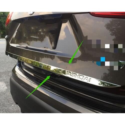 For Nissan Qashqai j11 2016 2018 2019 2020 door Sticker Stainless Steel back door Tailgate trim Car Accessories