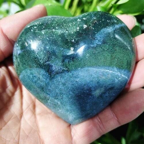Natural sea jasper stone sea gem heart crystal stone mineral specimen crystal ston