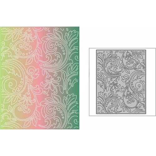 New Spotted Fancy Leaves Background Plate Craft Embossing Mold 2021 Metal Cutting Dies for DIY Scrapbooking Album Card Making