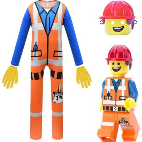 New Kids Boys Girl Engineer Jumpsuit Cosplay Costume Funny Halloween Party Performance Costume for Children Role Play Costumes
