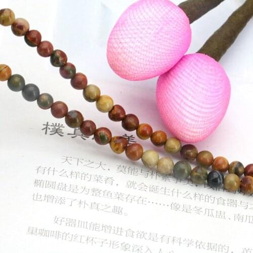 Charming!Multicolor picasso round shaped loose beads 4mm 15" DIY fashion stone beads female jewelry making