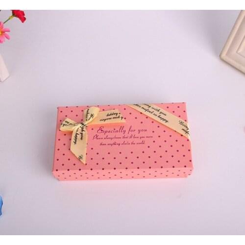 Luxury cardboard folding gift boxes customized printing paper box with silk ribbon ---DH11958