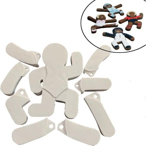 Assemble the Gingerbread Man Cookie Cutter Plastic Biscuit Knife Baking Fruit Cake Kitchen Tools Mold Embossing Printing