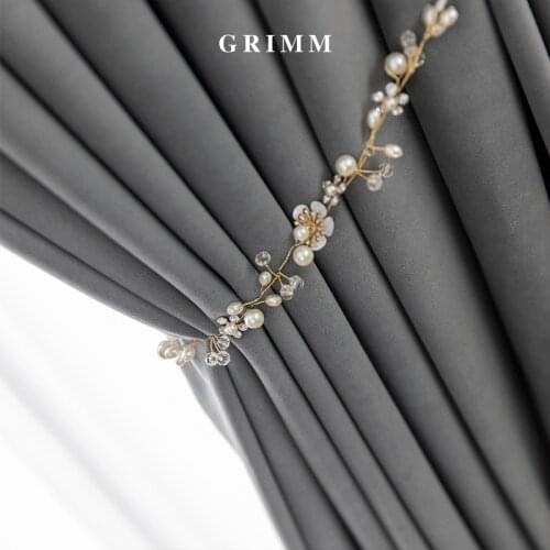 Modern Curtains Australian Wool Velvet Grey Curtains for Living for Room Bedroom Nordic Solid Curtains Treatment Home Decoration
