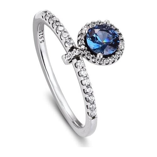 Dangling Round Sparkle Ring Real 925 Sterling Silver Jewelry Trendy Rings for Women Part Gift free shipping R218