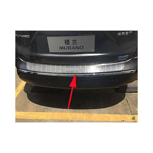 Rear Outer Bumper Protector Cover for Nissan Murano Steel Trim 2015-2017