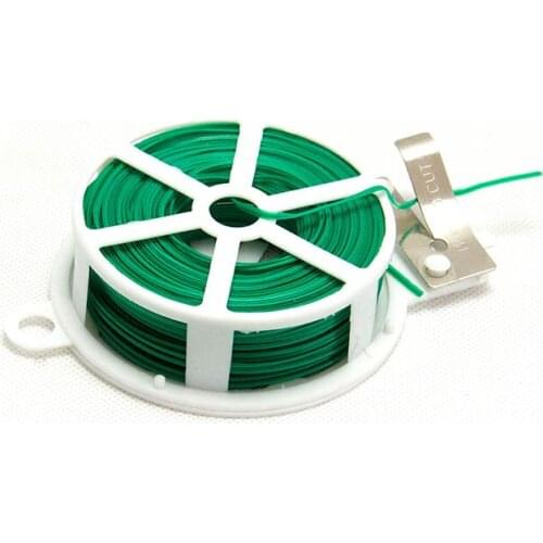 Garden Plant Twist Tie with Cutter 164 Feet (50m)Sturdy Plastic Multi-Use Reusable Rubber Coated Metal Utility Tie for Gardening