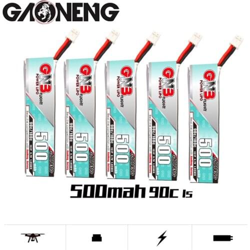 1-10Pcs GAONENG GNB 3.7v 500mAh Max180C HV LiPo Battery PH2.0 For TINY8X Blade Inductrix FPV QX2 120S Beta75S BetaFPV Drone