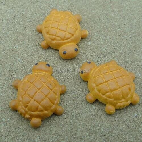 1pcs/lot resin flat back kawaii tortoise biscuit 26mm Cabochons Hair Bow Center Card Frame Making Craft DIY B108-7