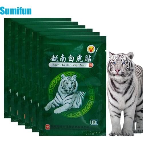 48Pcs White Tiger Balm Vietnam Pain Relief Patch Muscle Arthritis Neck Capsicum Rheumatism Plaster D0965