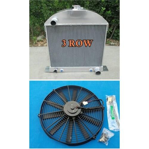 Aluminum Radiator & Fan For 1929 1930 1931 Ford Model A Chevy Engine 29 30 31