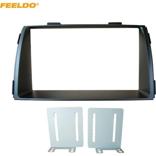 FEELDO 2Din Car Refitting DVD Radio Fascia Frame for KIA Sorento 2010+ Dashboard Installation Mount Frame Panel Trim Kit #5167