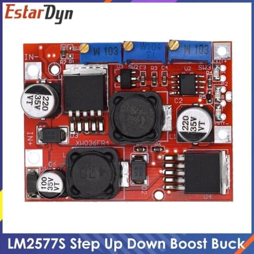 LM2596 LM2577 DC Auto Boost Buck Converter 4-35V to 1-25V 5V 12V 19V 24V 4A Step up / down voltage Regulator CC CV Charging