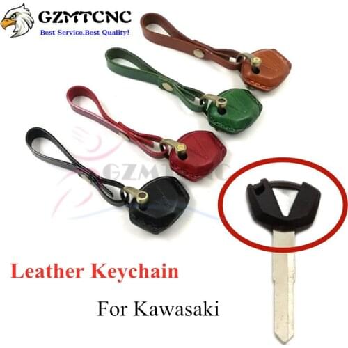 Hand Made Key Chains Genuine Leather Case Cover for Kawasaki Ninja ZX6R ZX10R ZZR400 Z750 Z800 Z1000 VERSYS ER6N ER6F Keychains