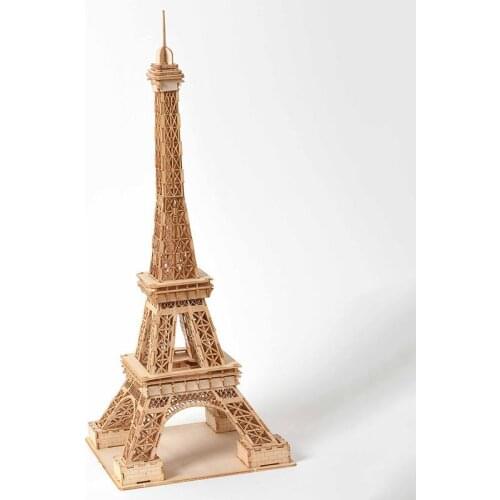 Laser Cutting 3D Wooden Puzzle Wood Constructor Kits Manual Desk Decoration Building Blocks Eiffel Tower Model Toy for Children