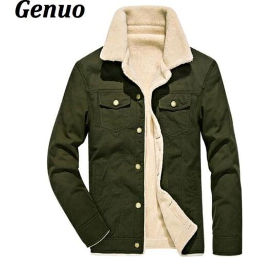Genuo Winter Bomber Jacket Men Air Force Pilot MA1 Jacket Warm Male fur collar Army Jacket tactical Mens Jacket and Coats 4XL
