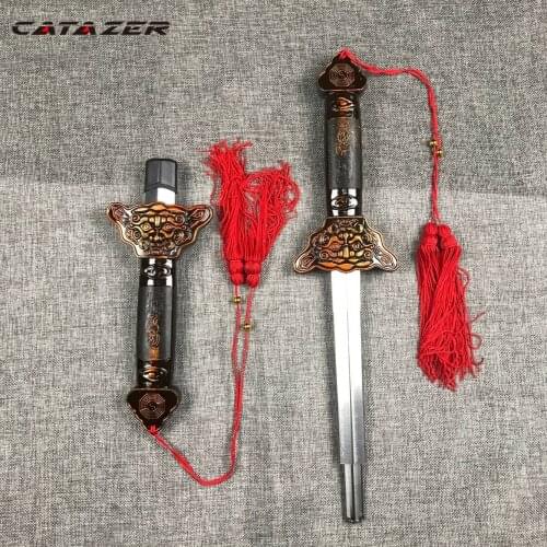 Chinese Kung Fu Telescopic Sword Martial Arts Training Outdoor Fitness Taiji Sword Traditional Morning Exercise Equipment