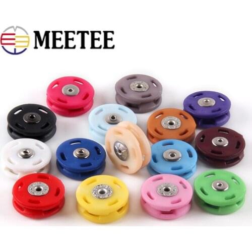 Meetee 50sets 19mm/21mm Color Resin Snap Button Female Coat Side Hand-sewn Clasp DIY Garment Sewing Buttons Snap Buckle Fitting