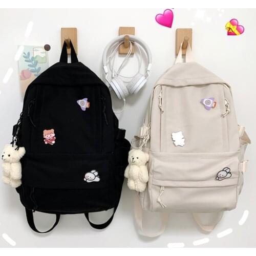 Cute Women Backpack 2020 Large-capacity School Backpack Pruse for Women Schoolbag Female High School Students Harajuku Bags New