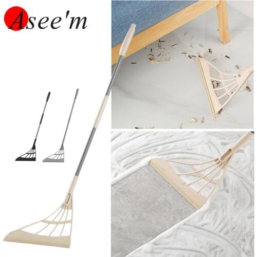 Multifunction Magic Broom for Bathroom Sweeper for Pet Hair Rubber Wiper Squeeze Floor Scraper