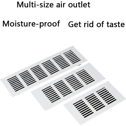 Multi-size air outlet shoe cabinet silver wardrobe aluminum rectangular breathable mesh ventilation hole cabinet accessories