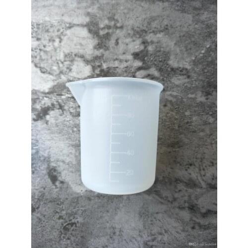 Reusable 100ml Transparent Measuring Cup With Scale Silicone Measuring Tools For DIY Baking Kitchen Bar Dining Accessories #8707