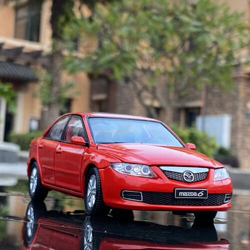 1:32 Mazda 6 Alloy Car Model Classic Japanese JDM Car Light Pull Back Steering Shock Toy Car Holiday Gift For Boys
