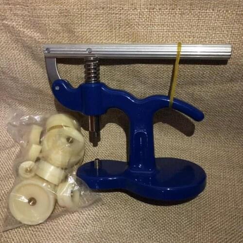 Steel Watchmaker Tool Watch Press Set+12pcs Plastic Caps Back Case Closer Fits 20-50mm more Convenient Labor-saving Durable