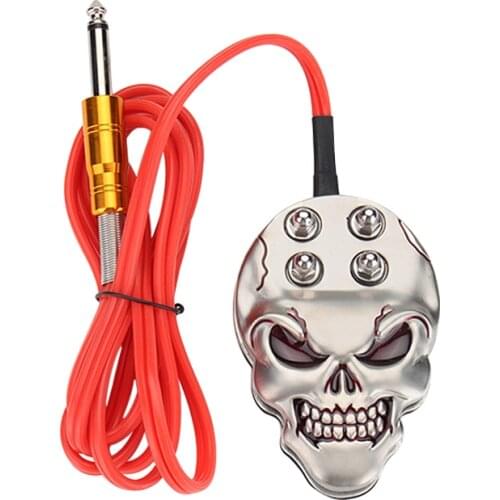 Newest Skull Tattoo Foot Pedal Switch Controller For Power Machine Gun Tattoo Footswitch Control Tattoo Power Supply